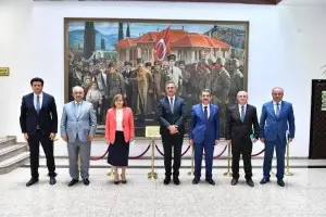 BAŞKAN KÖSE MAKAMINDA FATMA ŞAHİN'İ AĞIRLADI