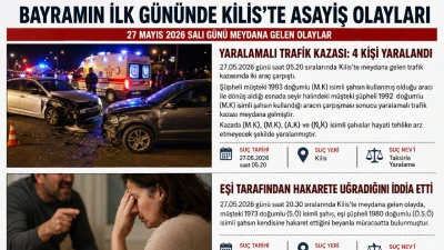 Bayramın İlk G&uuml;n&uuml;nde Kilis'te Yaralamalı Trafik Kazası: 4 Kişi Hastaneye Kaldırıldı