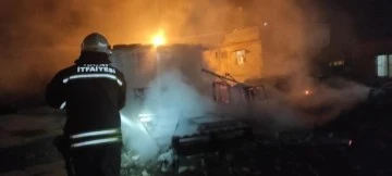 Çadırda yangın çıktı