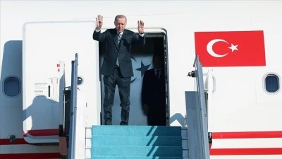 Cumhurbaşkanı Erdoğan, Azerbaycan’ın Zafer Günü Töreni’ne katılmak üzere Bakü’ye gitti