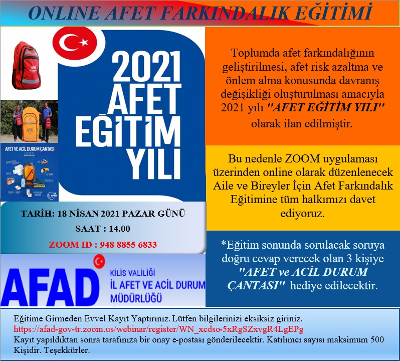 AFAD’TAN AFET BİLİNCİ