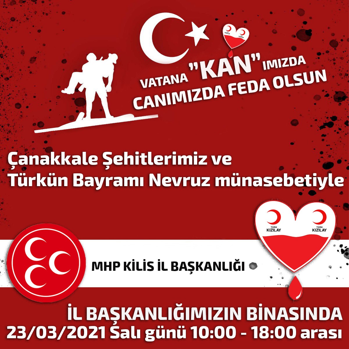 MHP'DEN KAN BAĞIŞI KAMPANYASINA DESTEK!  "VATANA KANIMIZDA CANIMIZDA FEDA OLSUN"