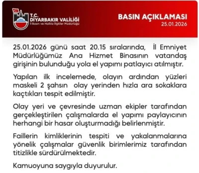 Emniyet binasına patlayıcılı saldırı