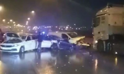 Gaziantep'te 13 aracın karıştığı zincirleme kaza