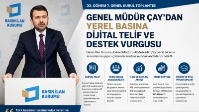 Genel M&uuml;d&uuml;r &Ccedil;ay&rsquo;dan Yerel Basına Dijital Telif ve Destek Vurgusu