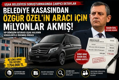Belediye kasasından VIP d&ouml;n&uuml;ş&uuml;m iddiası: Uşak dosyasında &Ouml;zg&uuml;r &Ouml;zel detayı