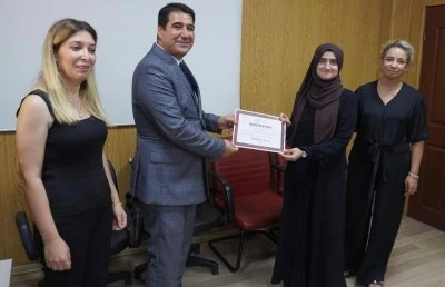 Kilis'te Polateli ASM çalışanlarına teşekkür belgesi
