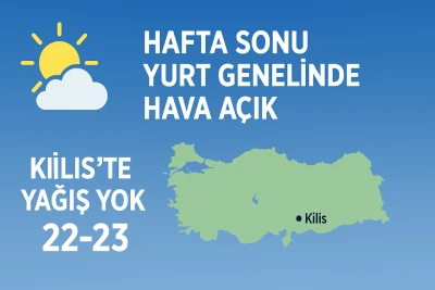 Hafta sonu yurt genelinde ve Kilis`te hava nasıl olacak