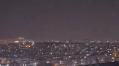 İran'ın İsrail'e attığı füzeler Kilis'ten de görülüyor