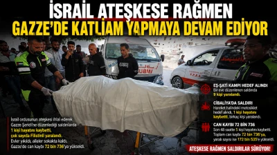 İsrail Ateşkese Rağmen Gazze&rsquo;de Katliam Yapmaya Devam Ediyor