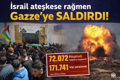 İsrail ateşkese rağmen Gazze&rsquo;ye saldırdı
