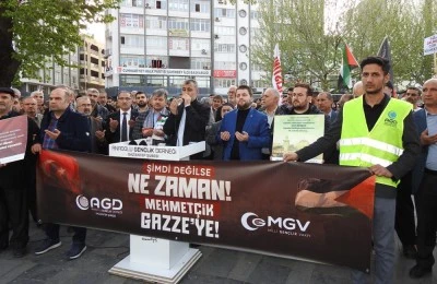 İsrail'in Gazze'deki saldırıları protesto edildi