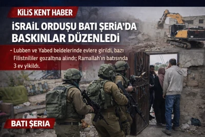 İsrail ordusu Batı Şeria&rsquo;da baskınlar d&uuml;zenledi