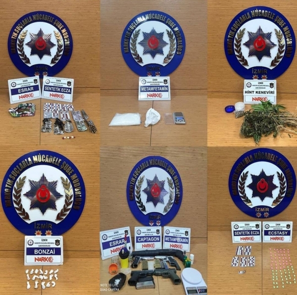 İzmir’de uyuşturucu operasyonları: 15 kişi tutuklandı
