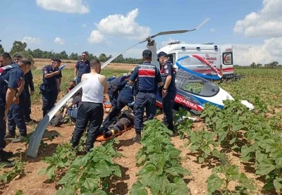 Jandarmaya ait cayrokopter düştü: 2 yaralı