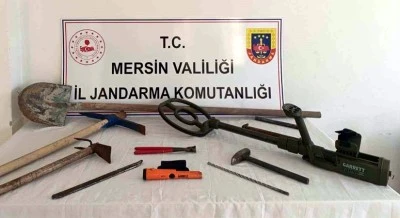 Kaçak kazı yapan şüpheli suçüstü yakalandı