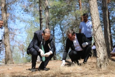 Kaymakam ve Başkan çevre temizliği yaptı