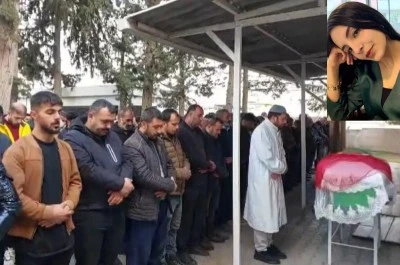 Kazada ölen Hatice'ye tabutunun üzerine konulan gelinlikle veda