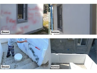 Kent estetiğini bozan yazılar ve resimler böyle temizleniyor