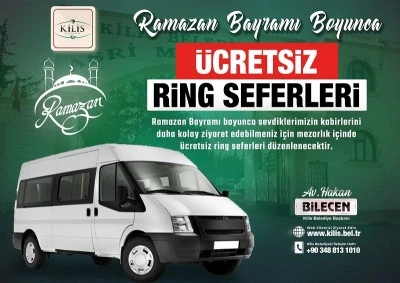 Kilis Belediyesi’nden Ücretsiz Mezarlık Ring Seferleri