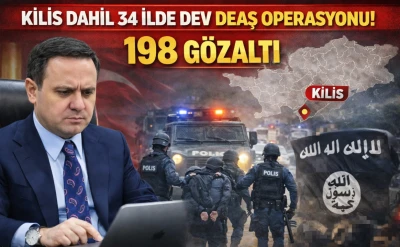 Kilis Dahil 34 İlde DEAŞ Operasyonu: 198 G&ouml;zaltı