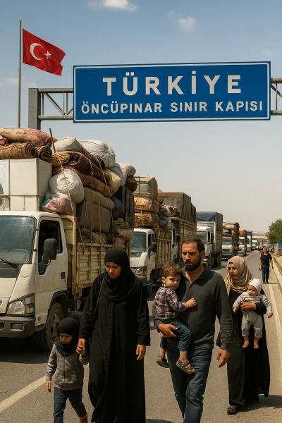 Kilis Öncüpınar Sınır Kapısı’nda Dikkat Çeken Hareketlilik: Suriyeliler Kalıcı Dönüş Yolunda
