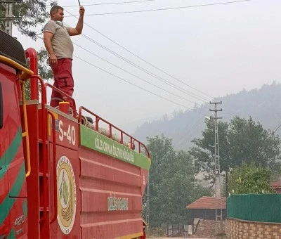Kilis Orman ekipleri yangın bölgesinde