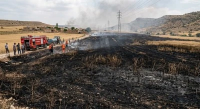Kilis'te 20 D&ouml;n&uuml;ml&uuml;k Arpa Tarlası K&uuml;l Oldu!