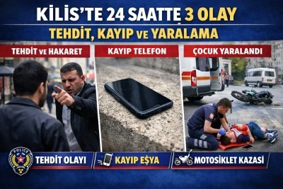  Kilis&rsquo;te 24 Saatte 3 Olay: Tehdit, Kayıp ve Yaralama