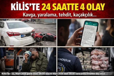 Kilis&rsquo;te 24 Saatte 4 asayiş Olayı