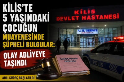 Kilis'te 5 Yaşındaki &Ccedil;ocuğun Muayenesinde Ş&uuml;pheli Bulgular: Olay Adliyeye Taşındı
