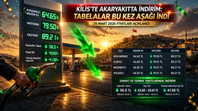 Kilis&rsquo;te Akaryakıtta İndirim: Tabelalar Bu Kez Aşağı İndi