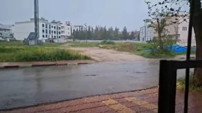 Kilis'te Akşam&uuml;st&uuml; dolu yağışı