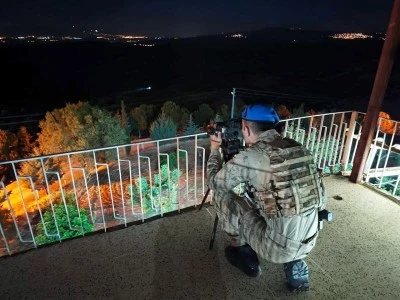 Kilis’te asker termal kameralarla izliyor