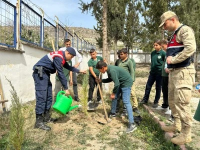 Kilis’te askerler ağaç dikti