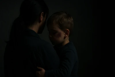 Kilis`te Babasına bırakılan çocuğun yüzünde morluklar iddiası