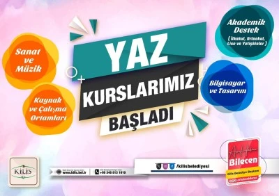 Kilis'te Belediyenin yaz kursları başladı 