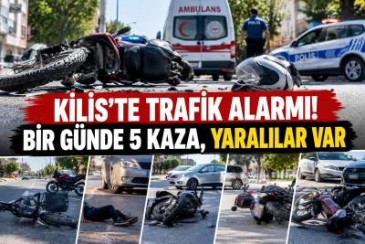Kilis&rsquo;te Bir G&uuml;nde 5 Ayrı Trafik Kazası: Yaralılar Var