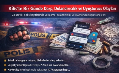 Kilis&rsquo;te Bir G&uuml;nde meydana gelen asayiş Olayları