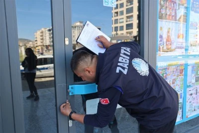 Kilis'te bir market kapatıldı 