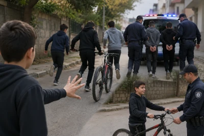 Kilis&rsquo;te &ccedil;ocuğun bisikletini zorla alıp ka&ccedil;tılar