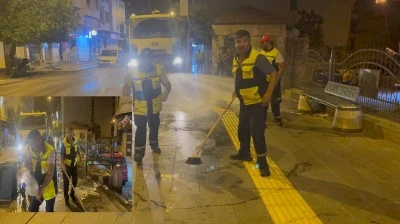 Kilis'te Cumhuriyet Caddesi Arap Sabunuyla Baştan Sona Temizlendi