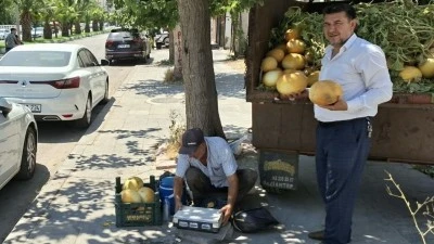 Kilis`te Deşti kavun sadece 12,5 liraya satılıyor