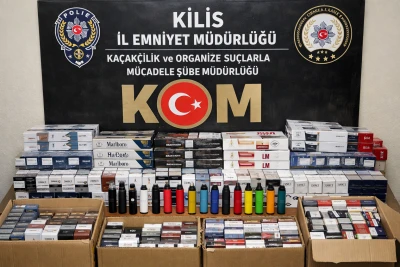 Kilis&rsquo;te Durdurulan Ara&ccedil;tan &ccedil;ok Sayıda Ka&ccedil;ak &Uuml;r&uuml;n Ele Ge&ccedil;irildi 