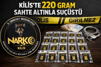 Kilis&rsquo;te evde sahte altın yakalandı