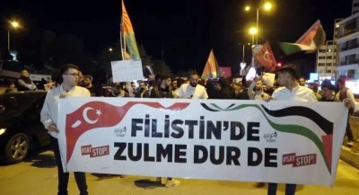 Kilis'te Filistin için dayanışma yürüyüşü düzenlendi