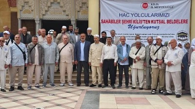 Kilis'te Hac Kafilesi dualarla uğurlandı.