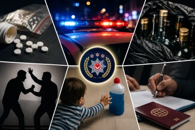 Kilis&rsquo;te Hareketli Uyuşturucu, Ka&ccedil;ak Alkol, Kavga ve &Ccedil;ocuk Zehirlenmesi