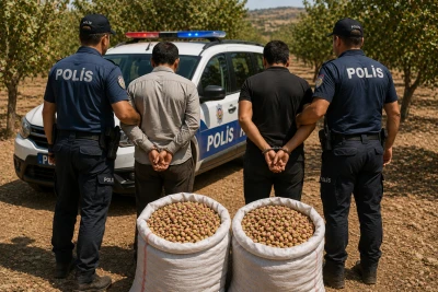     Kilis&rsquo;te İki &Ccedil;uval Antep Fıstığı &Ccedil;alan Hırsızlar Kıskıvrak Yakalandı