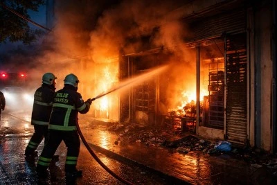 Kilis&rsquo;te İş Yerinde Yangın: Zarar B&uuml;y&uuml;k, Soruşturma Başlatıldı